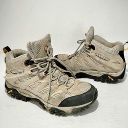 Merrell Continuum Air Cushioned Women's Taupe Moab Hiking Boots Sz 8.5