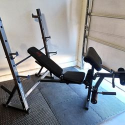 Weight Bench and Squat Rack 