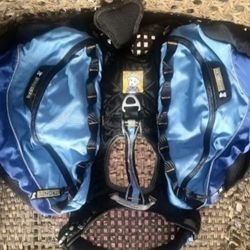 Large RUFFWEAR HARNESS W/ DUAL SADDLEBAGS: Dog Girth 32”-42”