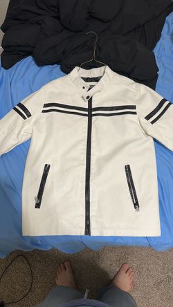 White Faux Leather Moto Jacket