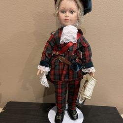 NEW Thistle Collection, Traditional Scottish design Porcelain Doll 14”, created exclusively for Alberon Dolls Design
