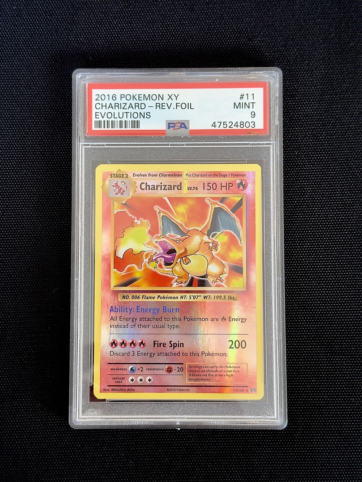 Charizard Evolutions Reverse PSA 9