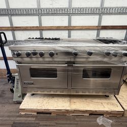 Like New/ Refurbished Viking 60” Double Oven Commercial Gas Range Stove