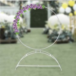 WHITE Round Wedding Arch 7.2ft