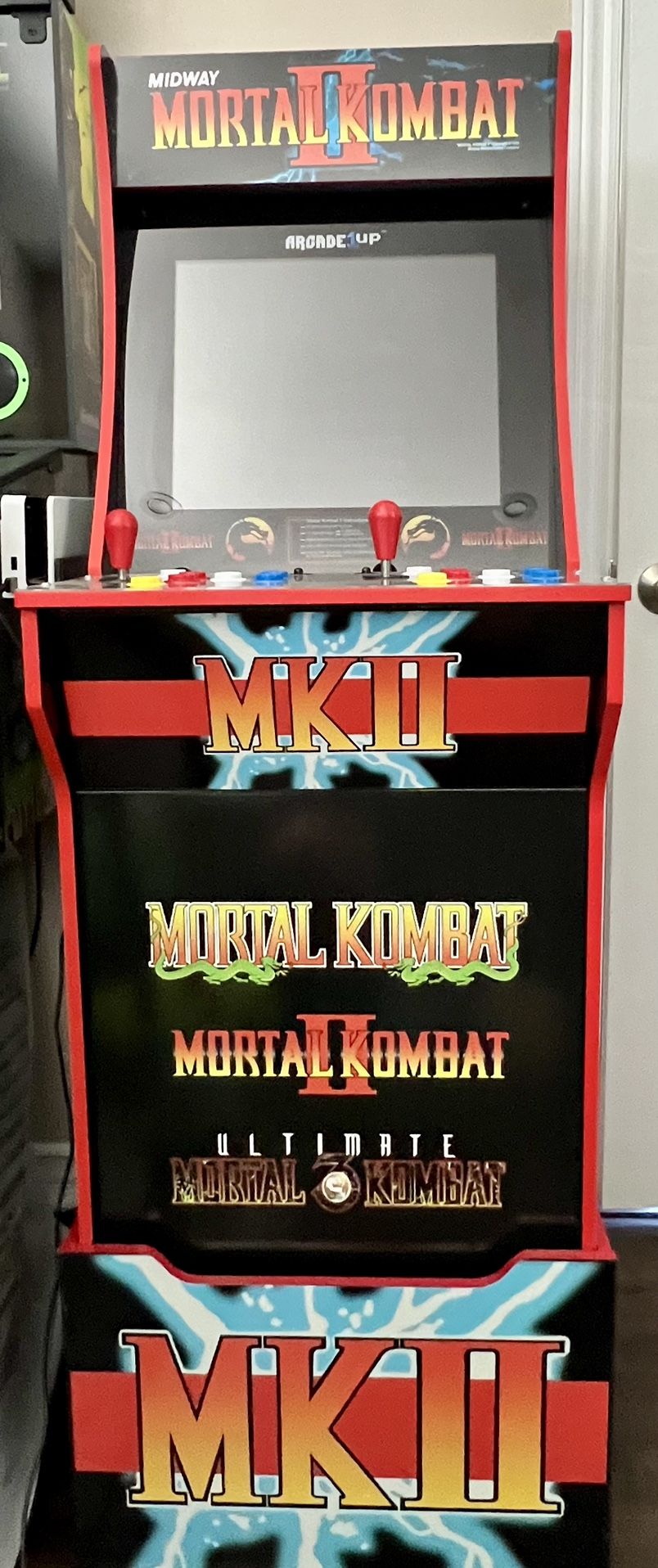 Mortal Kombat 1, 2, & 3 (Arcade 1Up) wRaiser & Custom Decals