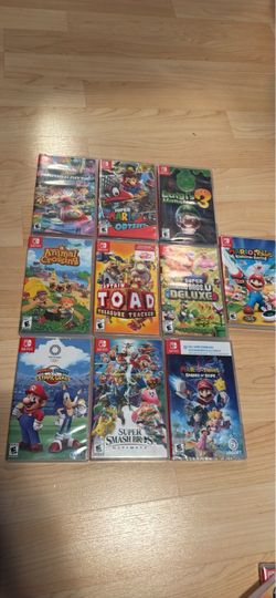 Nintendo switch games message for prices no they’re not all 30. No trades cash only see my other listings for more gaming stuff.