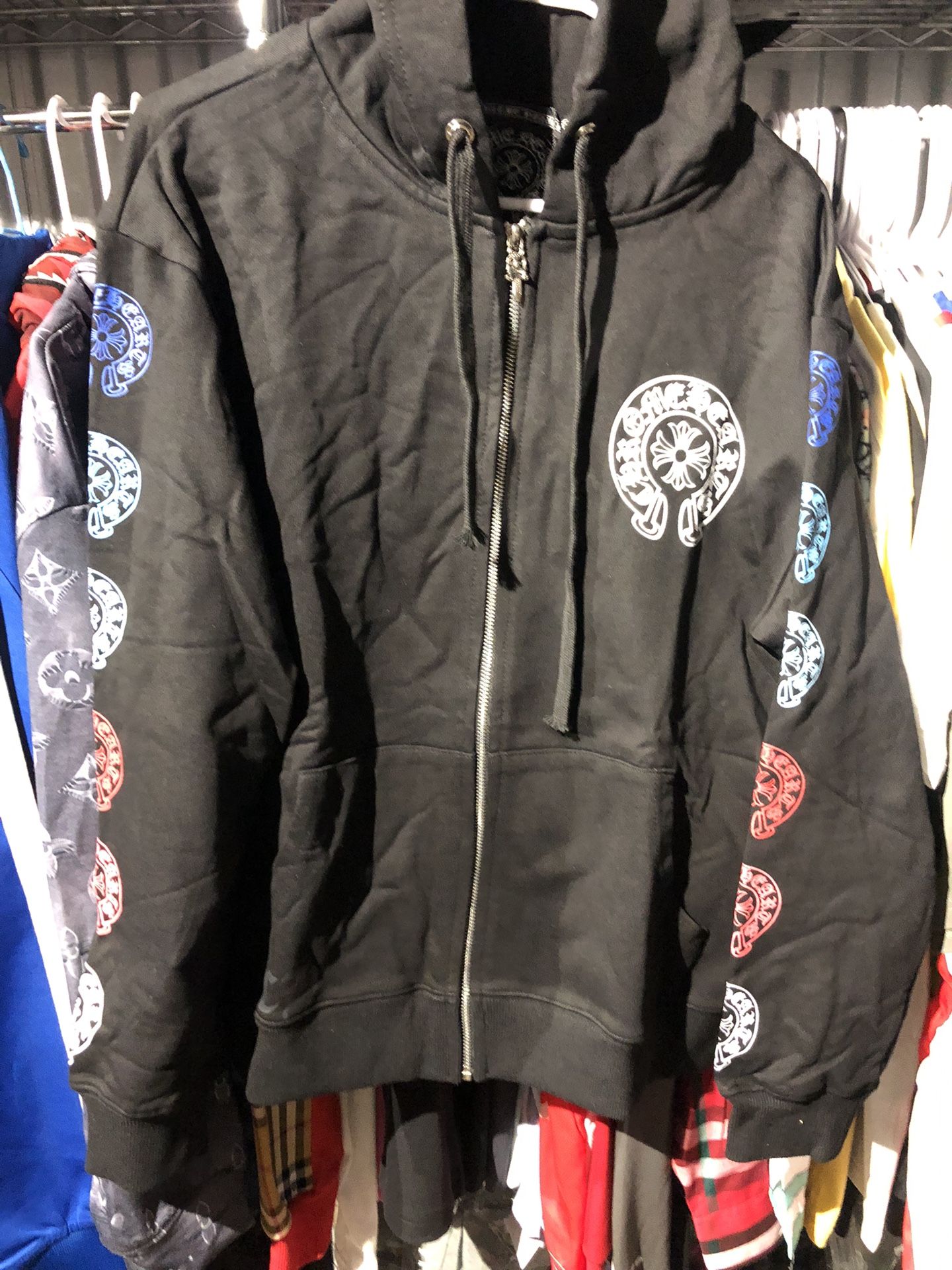 Size Medium Chrome, Heart Hoodie, Horseshoe Med Only