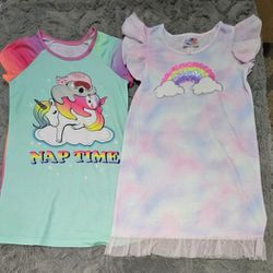 2 Girls Nightgowns Size 6x 7