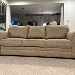 2 Piece Light Brown Couch Set