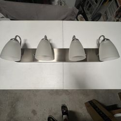 4 Bulb Brushed Nickel Vanity Light