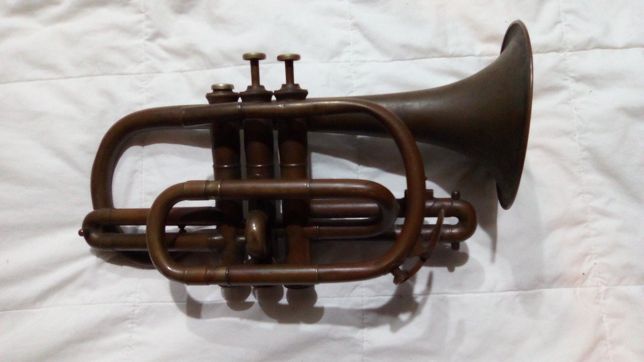 Vintage Brass Pocket Trumpet