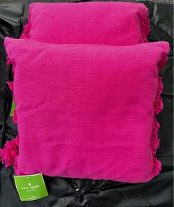 Kate Spade Hot Pink Indoor/Outdoor Large Pillows