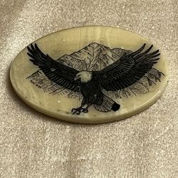 1982 Hand Carved Eagle Belt Buckle/etc  Vintage Mountain American Patriotic Cowboy Trucker