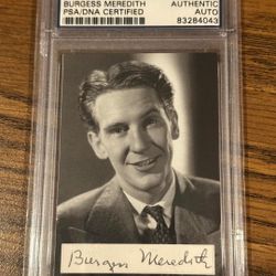 Burgess Meredith Autograph  Batman & Rocky