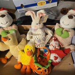Assorted Holiday Plush Toys