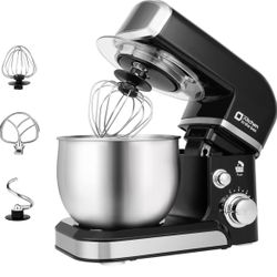 Kitchen in the box Stand Mixer,3.2Qt Small Electric Food Mixer,6 Speeds Portable Lightweight Kitchen Mixer for Daily Use with Egg Whisk,Dough Hook,Fla