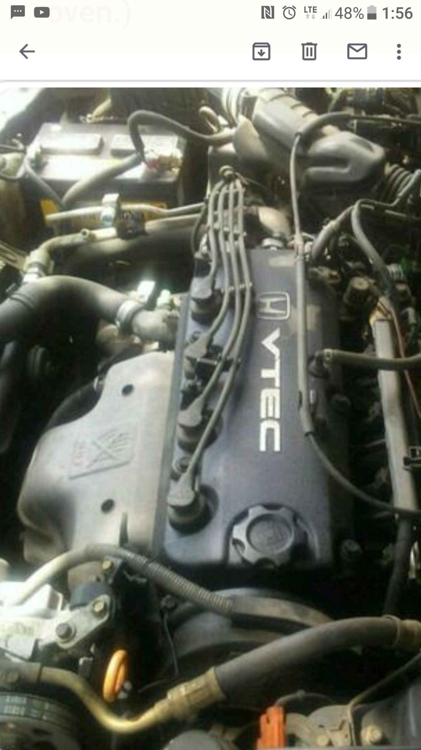 1994 Honda Axcord F22B1, rebuilt engine, SMALL, oil leak.