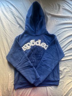Sp5der Blue Hoodie Sweatshirt