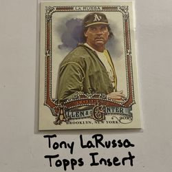Tony La Russa Oakland A’s Hall of Fame Manager Topps Short Print Insert Card. SP324. 