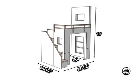 Custom Built In LOFT Kids Bed