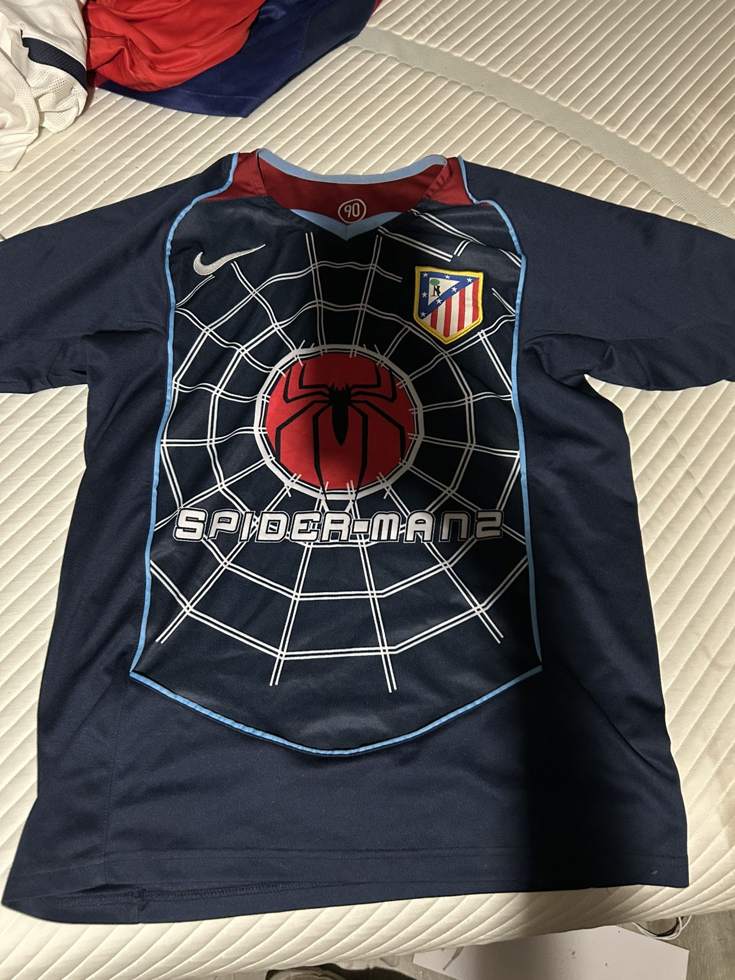Atletico Madrid 2004/05 Spiderman 2 Away Soccer Jersey Retro, Size S