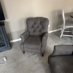 2 Gray Arm Chair recliners