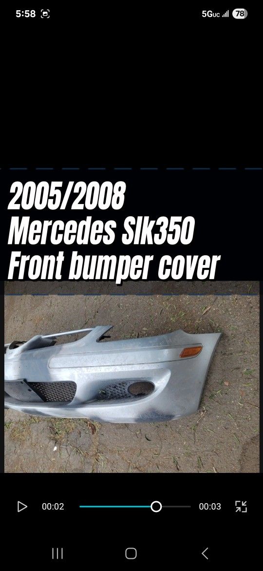 2005/2006/2007/2008 Mercedes Slk350 Front Bumper Cover