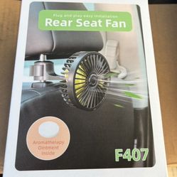 Rear Seat Fan for a car
