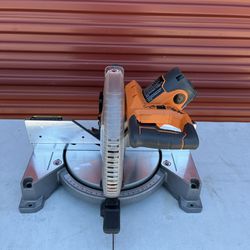 RIDGID 15 Amp 10 in. Corded Dual Bevel Miter Saw with LED Cut Line Indicates 