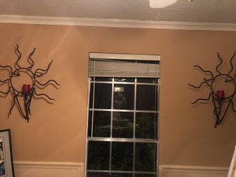 Matching Sunburst wall candelabra wall sconces
