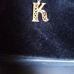 14k Initial "K" Pendant 