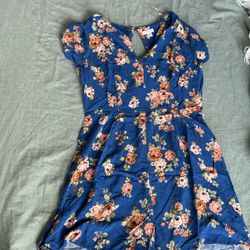 Blue Floral Romper