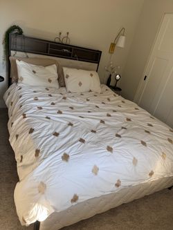 Queen Bed Frame + Memory Foam Mattress Set