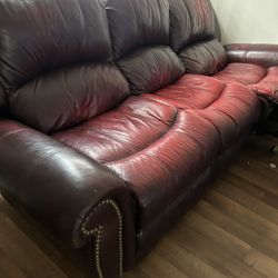 Leather Couch Recliner 