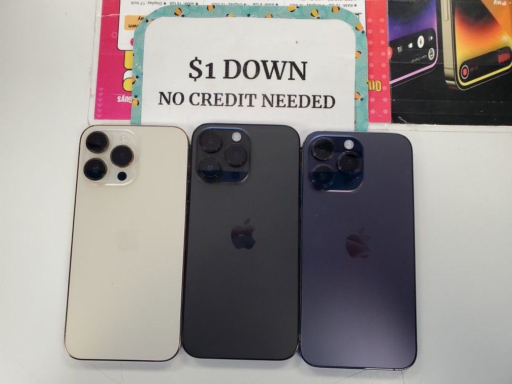 Apple iPhone 14 Pro - 90 DAY WARRANTY - $1 DOWN - NO CREDIT NEEDED 