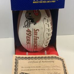 Hutch Football Joe Montana Autographed COA