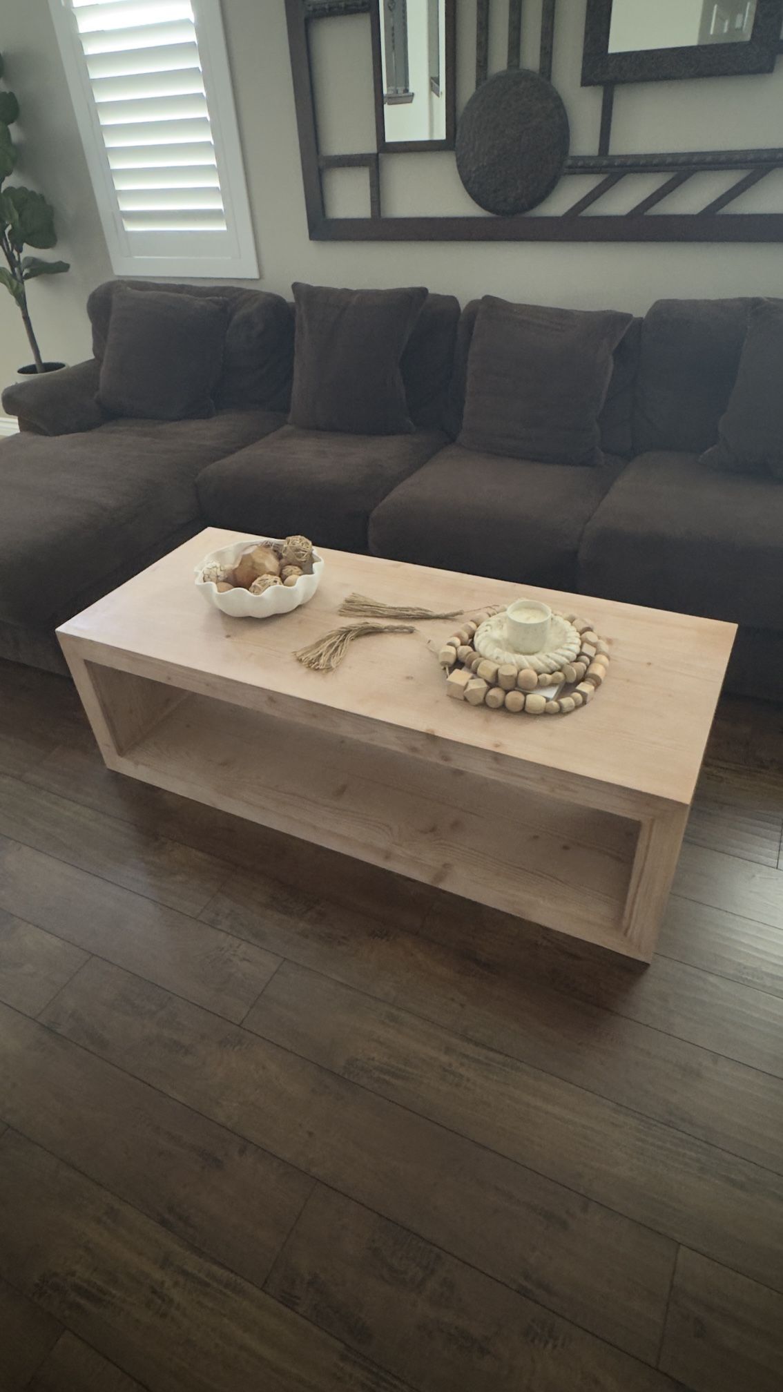 Pottery barn folsom coffee table