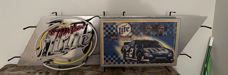 Rusty Wallace Miller Beer Neon Sign 5 Feet Long