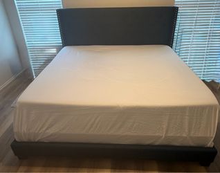 King size bed frame. No mattress.