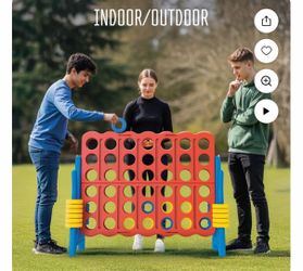 Realplay Jumbo 4ft Giant 4-in-a-Row Connect Game Indoor Outdoor 42 Rings