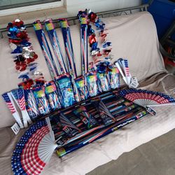 Wow! Lots Of Red, White And Blue Novelties For Sale. Please Check Out My Page,  I LOVE TO TRADE. 