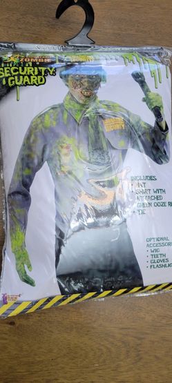 Zombiw Security Guard  Halloween Costume 