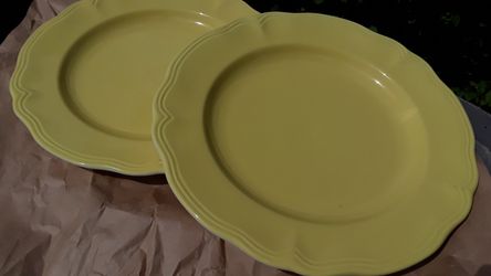 Vintage Yellow Plates