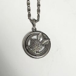 Spinning Unique Playboy Bunny Chain Necklace