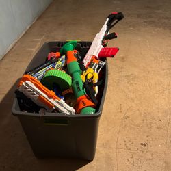 A lot Of Nerf Guns And Nerf Bullets