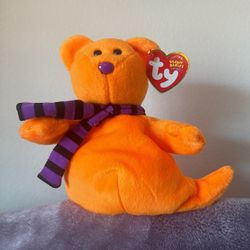 TY Beanie Baby Shivers Orange Ghost Bear 2003 with Ear Tag 6" Plush Super Cute!  Greetings, this collectible is new and hard to find. Please see photo