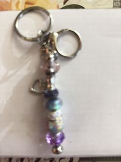 “MELODY” Glass Beaded Keychains W/ Charms