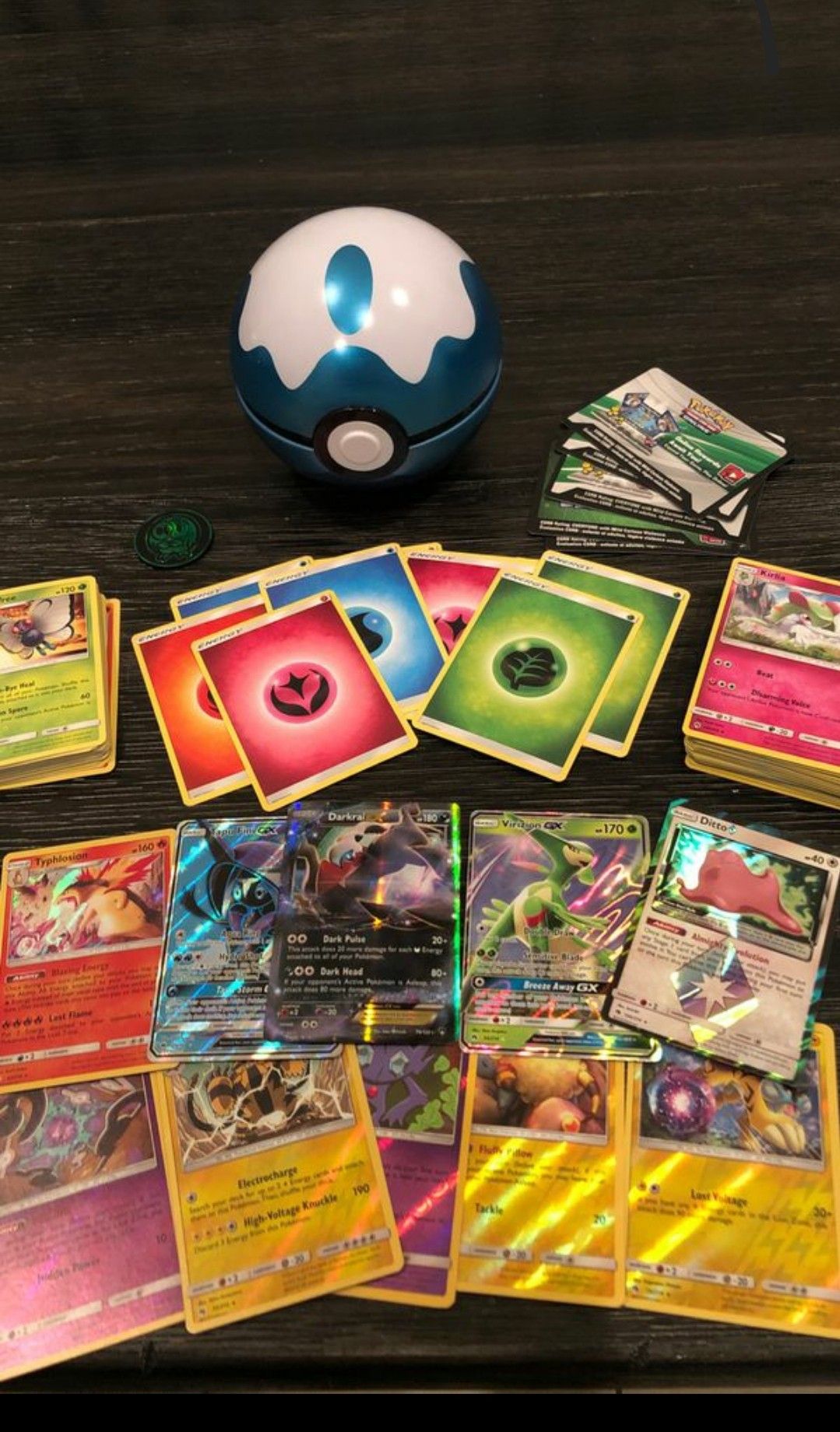 Pokeball Card Lot 100 Official TCG Cards Ultra RARES Included | GX EX or Mega EX.