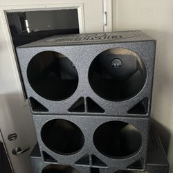 Q Bomb Car Audio . 10 Inch Turbo Port Subwoofer Box . High Quality New 