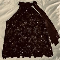 Black Sequins Holiday Top. 